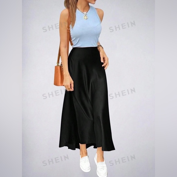 Apperloth Casual Mermaid Hem Midi Skirt High Waisted size 12 - Picture 1 of 2